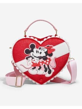Loungefly Disney Mickey & Minnie Valentine's Day Chocolate Heart Box Crossbody